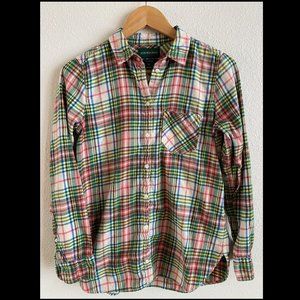 J. Crew plaid flannel button down - classic fit
